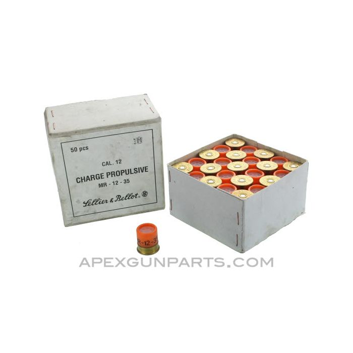 MR35 Manurhin 12 ga. Propulsion Charges for Less-Than-Lethal 35mm "Punch Gun", 50 count, *NOS* 
