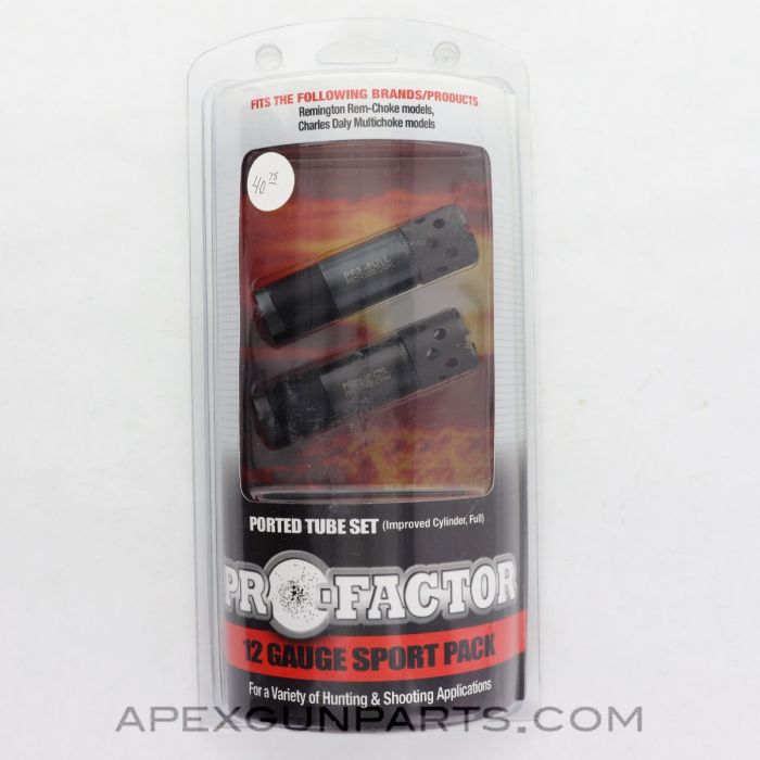 12 Gauge Ported Tube Set, Improved Cylinder + Full, By Pro-Factor *NEW*