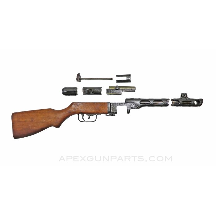 PPSh-41 Parts Kit w/Torch Cut Receiver Pieces, Non-Matching, Blued, 7.62X25 *Very Good* 
