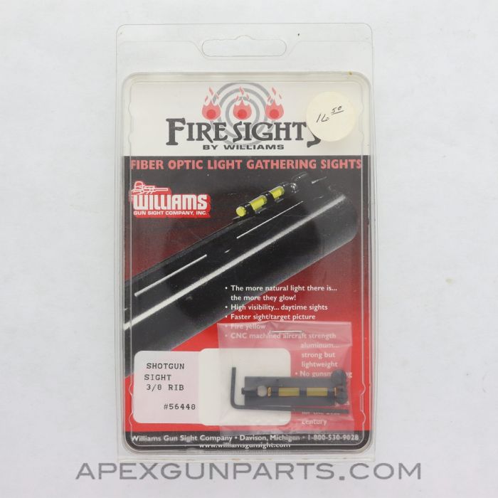 Fire Sights Fiber-Optic Shotgun Sight, 3/8" Rib *NEW*