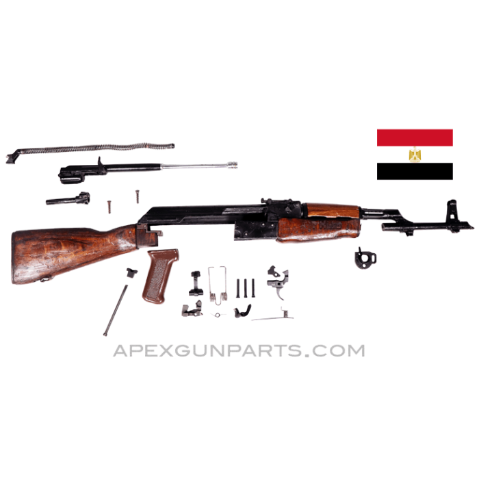 Egyptian AKM Parts Set, w/ Romanian Laminated Wood, 7.62X39, *Very Good* 