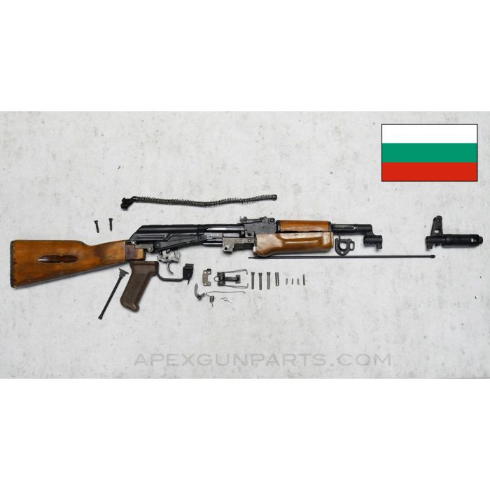 Bulgarian AK-74 Parts Kit, Wood Furniture, Matching Trunnion/Bolt/Carrier, 5.45x39 *Very Good* 