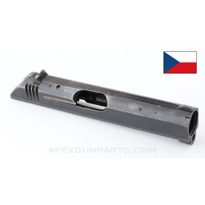 CZ27 Slide Assembly, Complete, Markings Removed from Top, WW2, Blued, 7.65 / 32ACP *Good* 