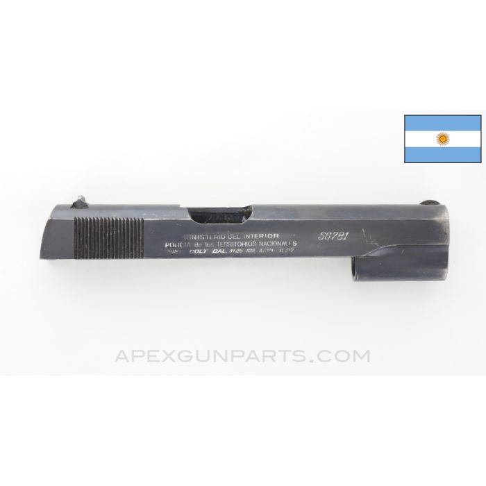 Argentinian 1927 Sistema Slide Assembly, Ministerio Del Interior, .45 ACP *Good*