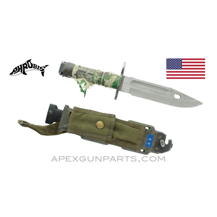 M9 Phrobis III Bayonet and Scabbard for M16A2 Rifle, *Fair* 