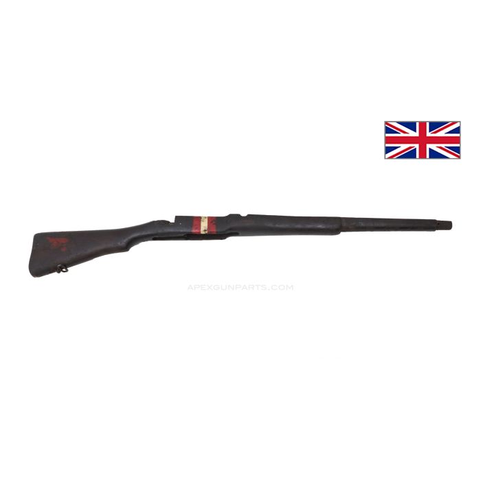 Enfield P14 Stock with Butt Plate, 42 Inches, With Volley Sight Cut, DP Notches, Partially Stripped *Good* 