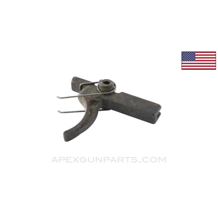 M16A1 Trigger w/ Trigger Spring and Disconnector Spring, *Good*