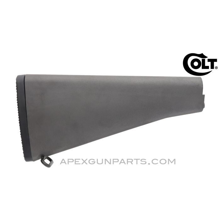 Colt AR-15 / M16A2 Buttstock w/Buttplate Assembly & Sling Swivel, Dark Gray Polymer *NEW* 