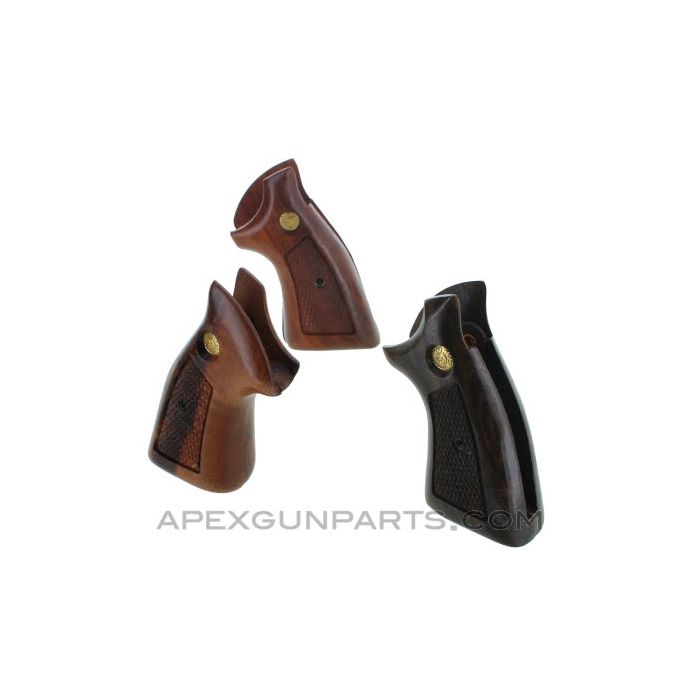 Taurus Revolver Wood Grips, Large Frame, Square Butt, Checkered, *NOS* 