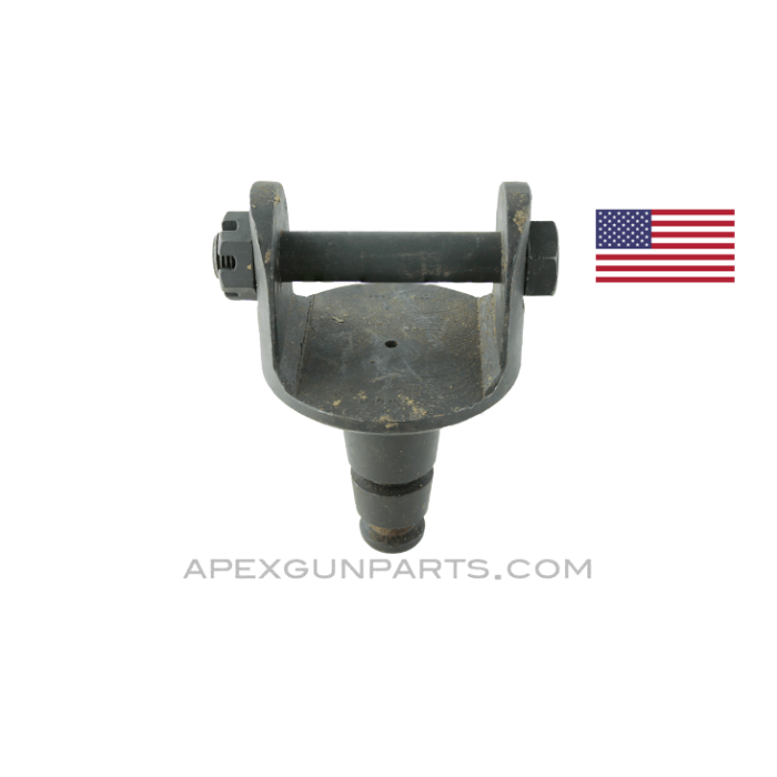 Pintle, For M2 & M3 Tripod, with Bolt, Fits .30 & .50 Cal. Guns, 2 Ring, Tapered Plate, *Very Good* 
