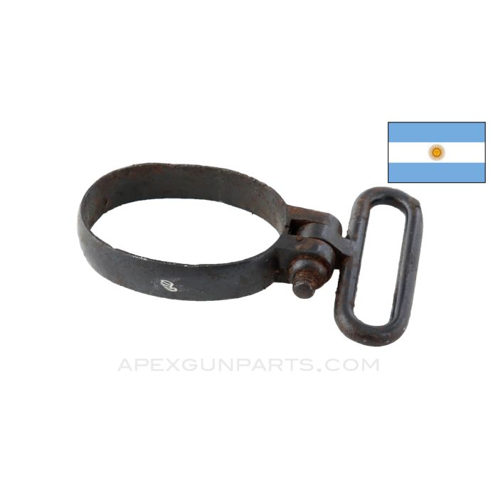 Argentine Mauser 1889 Rear Band w/ Sling Swivel, Rusty *Fair*