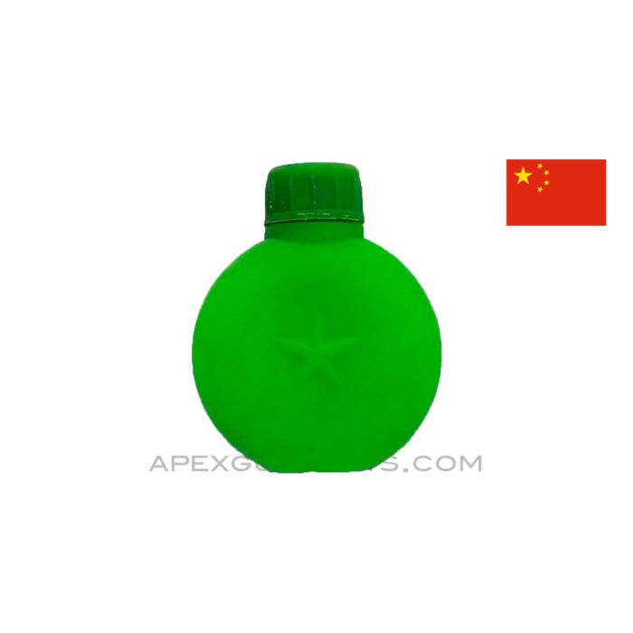 Chinese Rifle Oil Bottle, Green Plastic, *Very Good* 