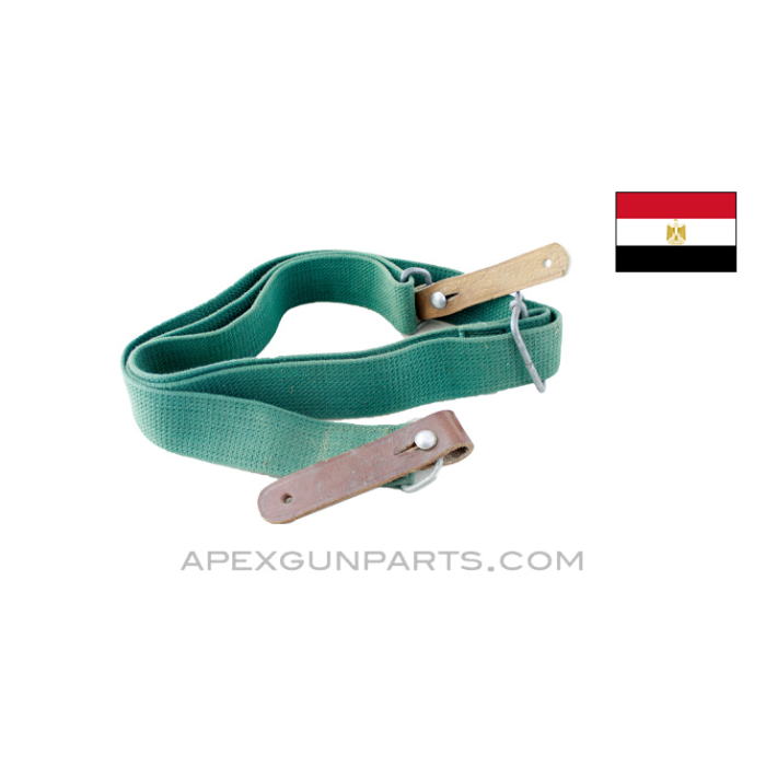 Egyptian Rifle Sling, 49.5", Green Canvas *NOS* 