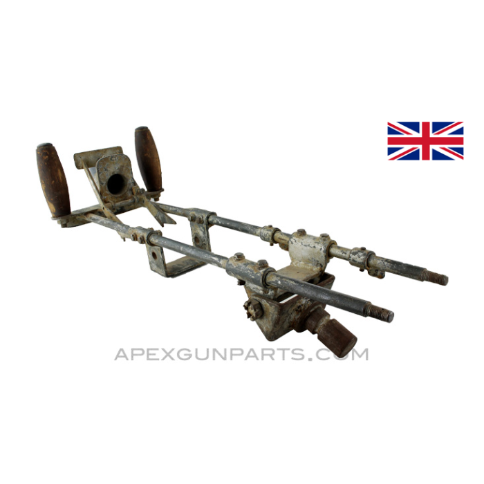 BSA Browning .303 Mark II Aircraft Cradle Mount, w/ Spade Grips & Pintle, *Good*