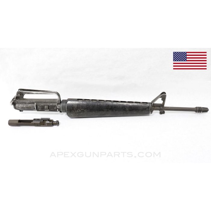 Colt 604 M16 Upper Assembly, 20" Barrel, 3-Prong Flash Hider, Bolt Assembly, Charging Handle, 1966-1969, Grey Finish. 5.56 NATO *Good* 