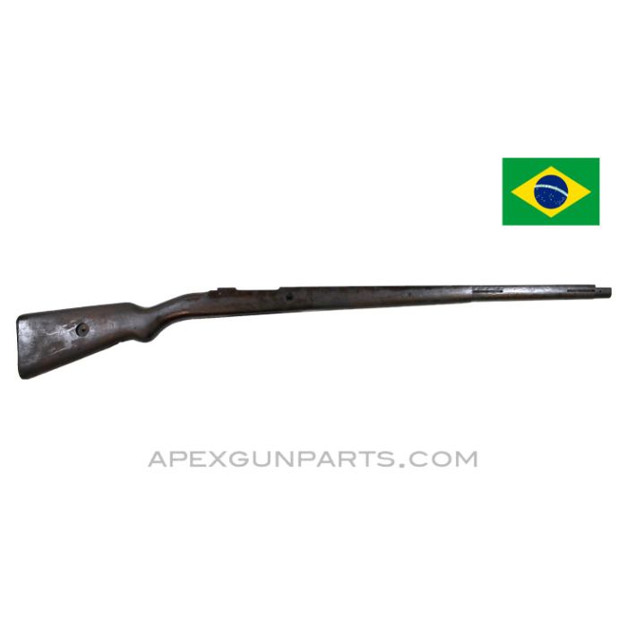 Brazilian 1908 Mauser Stock, Stripped, Floral Cartouche *Good* 