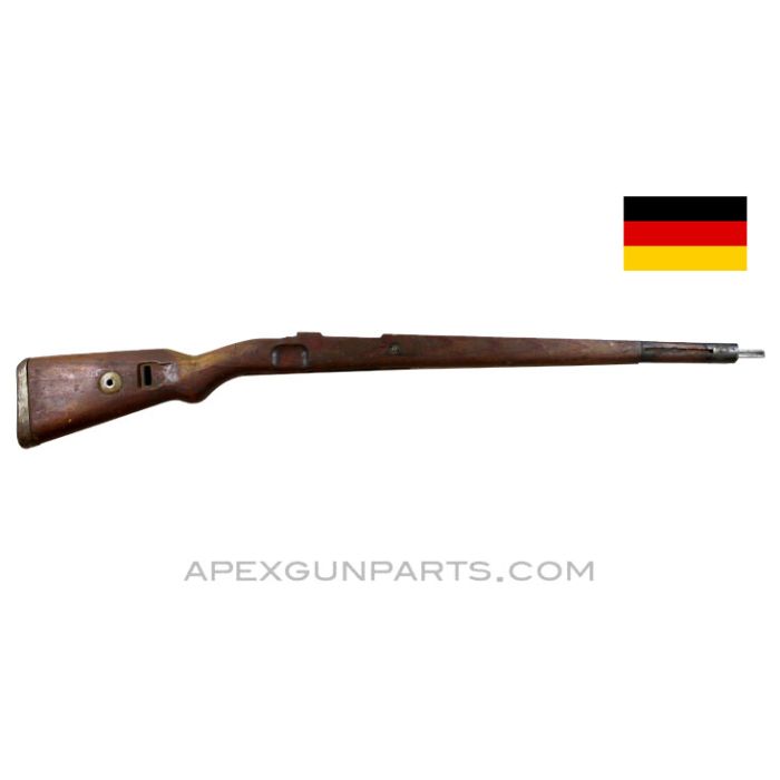 98K Mauser Stock Assembly, Cupped Buttplate, Laminated Wood, Repaired *Good* 