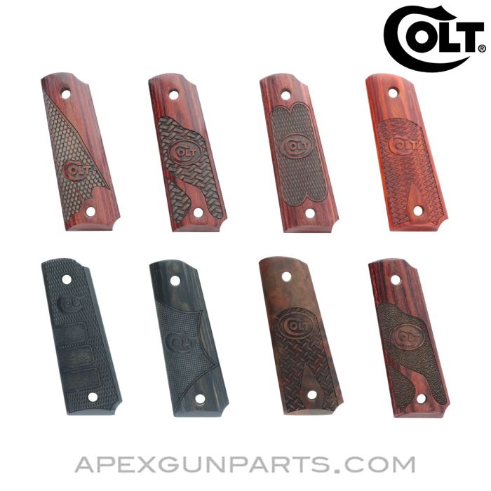 Colt 1911, Left Grip, Stained Wood, Choice of Pattern *New*