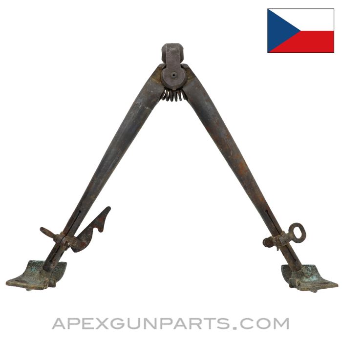 ZB26 Bipod, No Mounting Screw, Brass / Steel Feet *Good*
