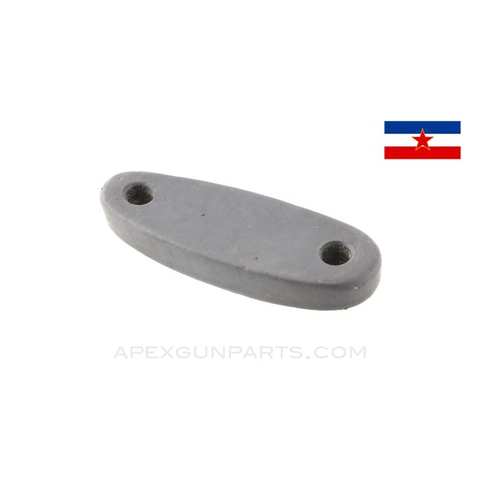 Yugoslavian M70 / M72 / M76 Buttpad, Black Rubber *Good* 