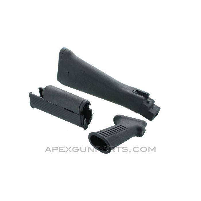 Romanian AK Stock Set, Complete, Polymer, Black, *NOS*