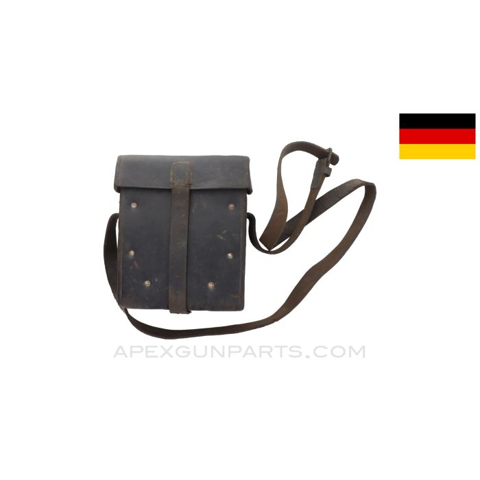 MG-34 Gunner Tool Pouch, w/ Shoulder Strap, No Tools, Leather *Poor*