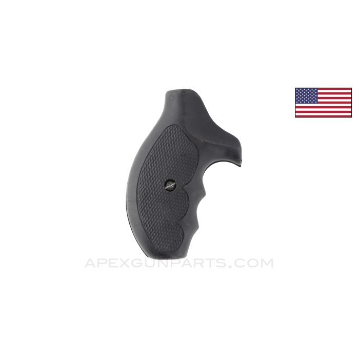 Smith and Wesson Model 60 Grips, Rubber with Finger Grooves *Good*