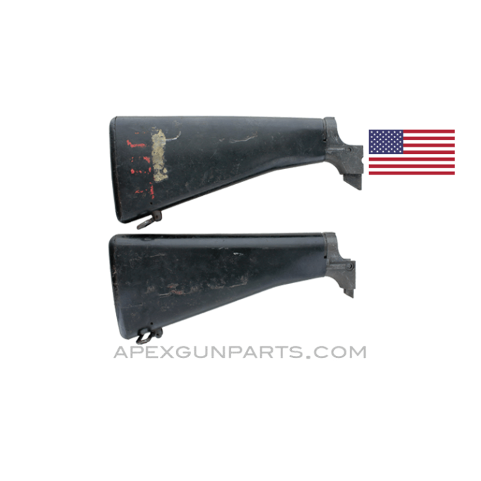 Colt M16 Solid Body Buttstock Assembly, Type D 1964-1969, w/Late Buffer Tube & Recvr Piece, *Good* 