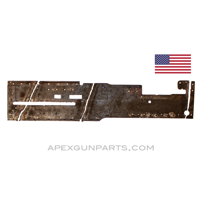 Browning M2 .50 Cal. Right Hand Side Plate (RHSP), Torch Cut Demilled, AC Spark Plug Div. GM, Sold *As Is*
