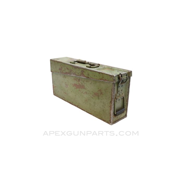 MG Ammo Can, Repainted, Bent / Missing Latch Handle, *Poor*