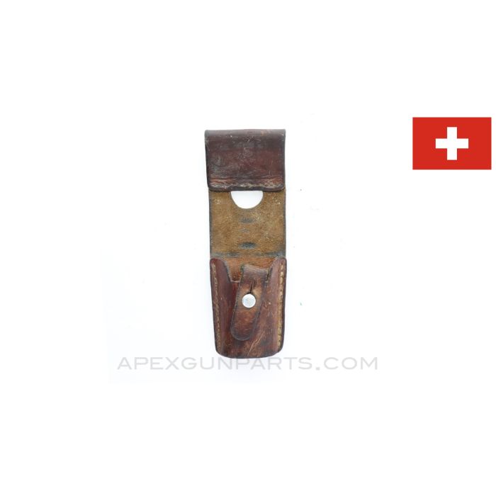 Swiss M57 Bayonet Frog, Leather *Good*