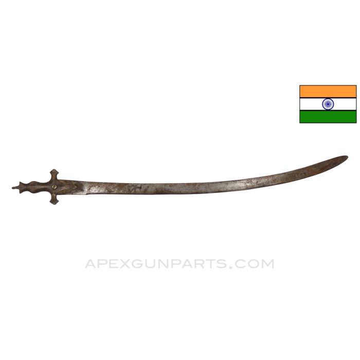 Indian Talwar Sword, No Pommel & Scabbard, Heavy Use *Fair*