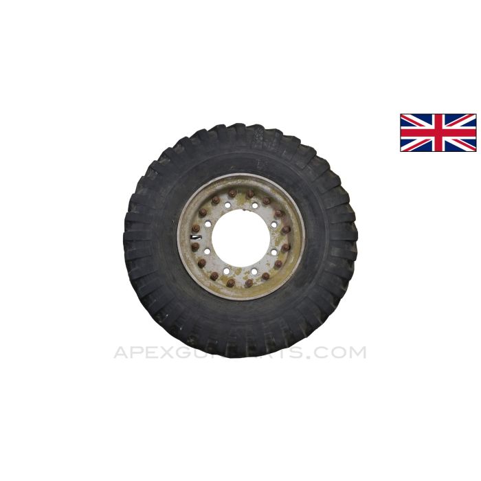 British Ferret Tire / Aluminum Wheel Assembly, 36 Inch Diameter, Painted *Used*