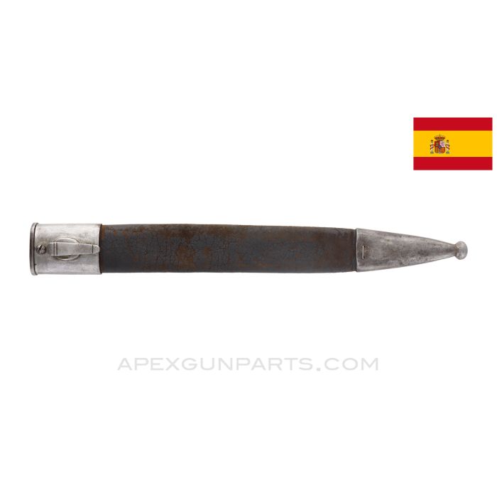 Spanish M1893 Mauser Leather Bayonet Scabbard Aprox. 11 Inch Long *Good* 