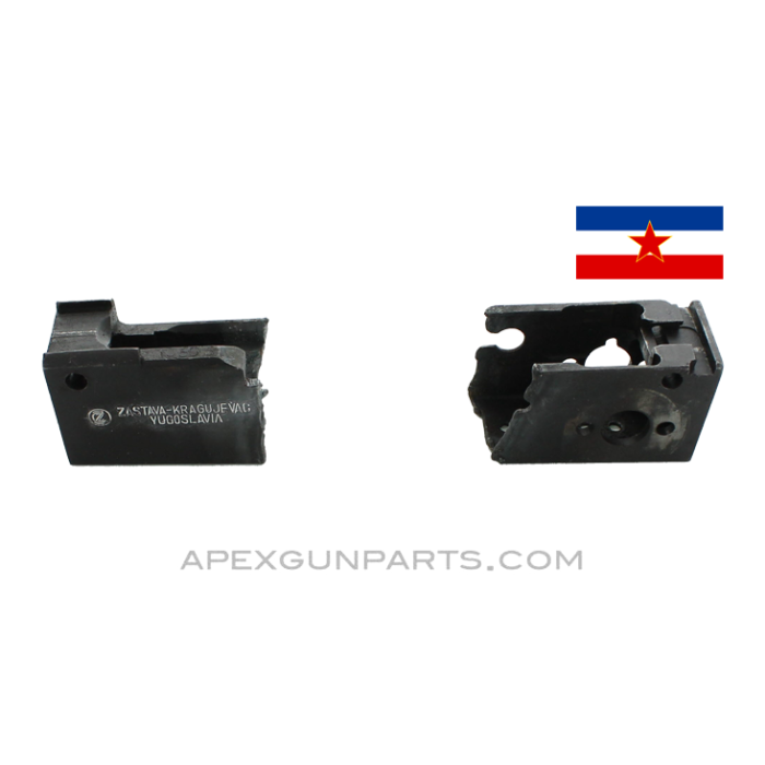 Yugoslavian M70AB Under Folder Front and Rear Receiver Sections, Torch Cut, Sold *As Is* 