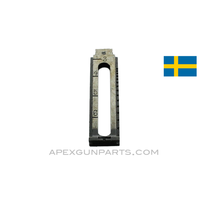 Swedish Mauser M96 Rifle Rear Sight Leaf, 6.5X55, NO Range Slider, *NOS*