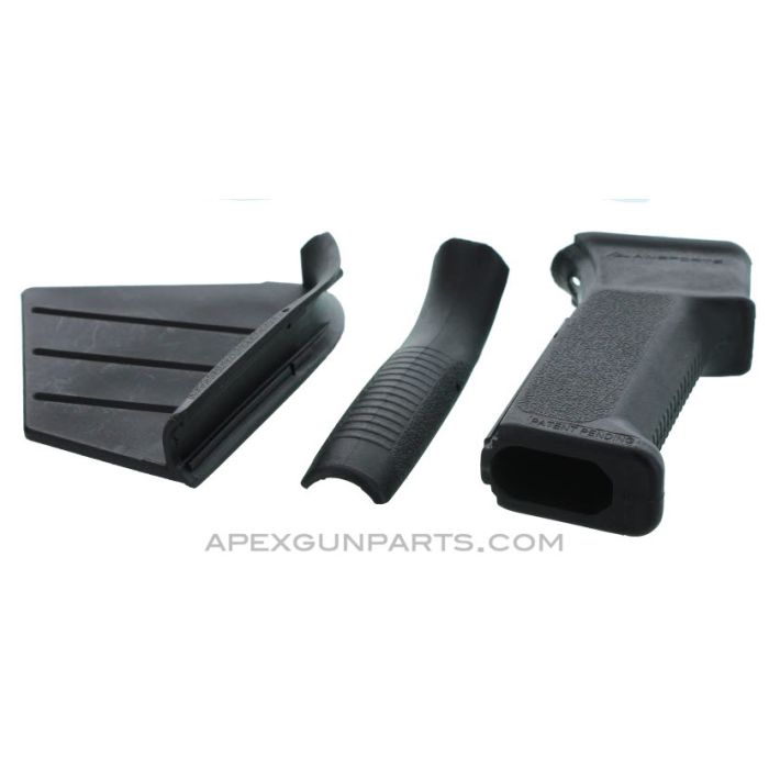 Featureless AK Pistol Grip w/Changeable Fin & Backstrap, CA Compliant, *NEW*