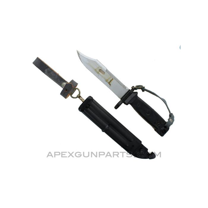 East German AK-74 Type 3 Bayonet with Synthetic Scabbard, *Very Good*  