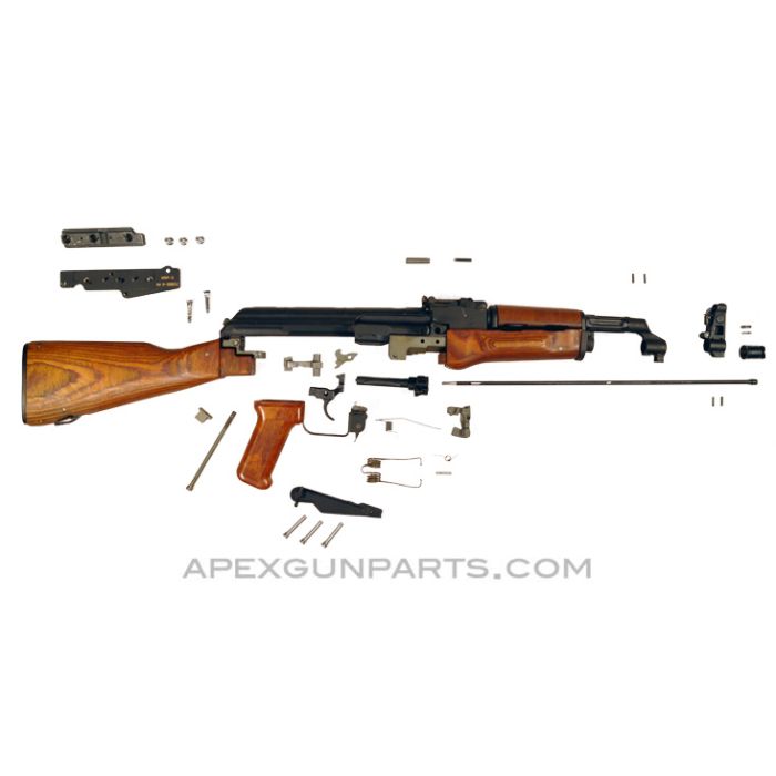 Polish AKML Parts Kit with Night Vision Mounting Rail, 1980's dated, 7.62X39, Matching, *Very Good*