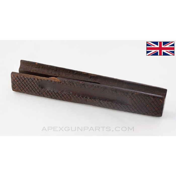 British Thompson Horizontal Foregrip, w/ Factory Checkering, Cracked *Fair*