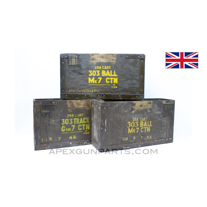 British .303 Ammo Box, Wood *Good* 