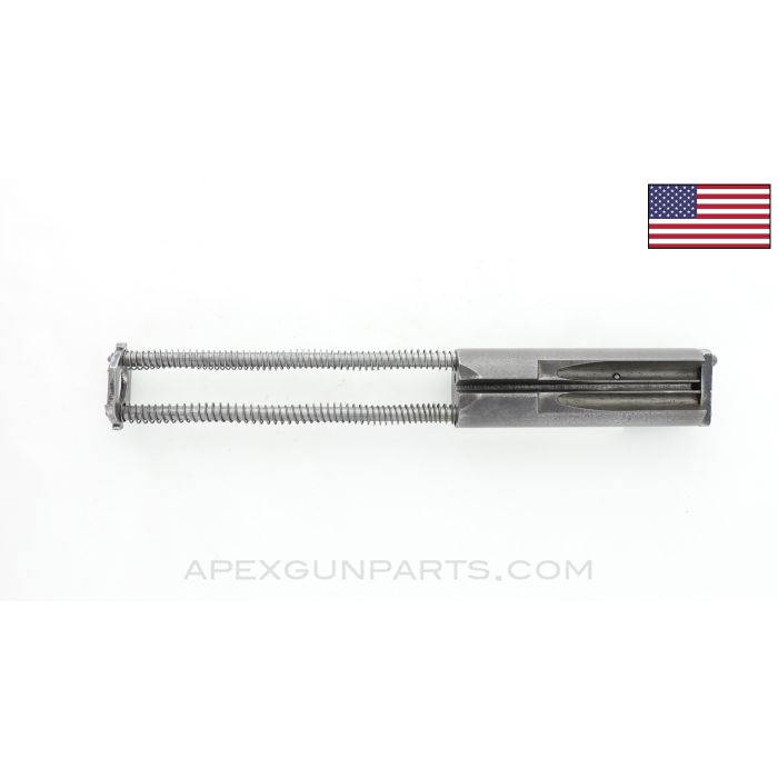 M3A1 Grease Gun Bolt Assembly, w/ Guide Rods, Guide Rod Retaining Plate, Retaining Clip & Recoil Springs *Very Good*