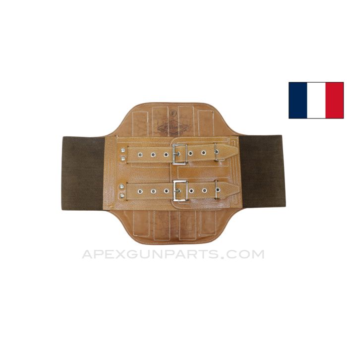 French Poussard Military Motorcycle Belt, Kidney Belt, Leather *Excellent*