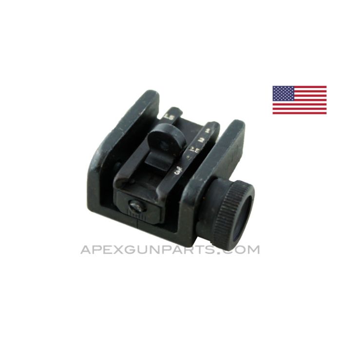 M1/M2 Carbine Rear Sight Assembly, Milled *Very Good*