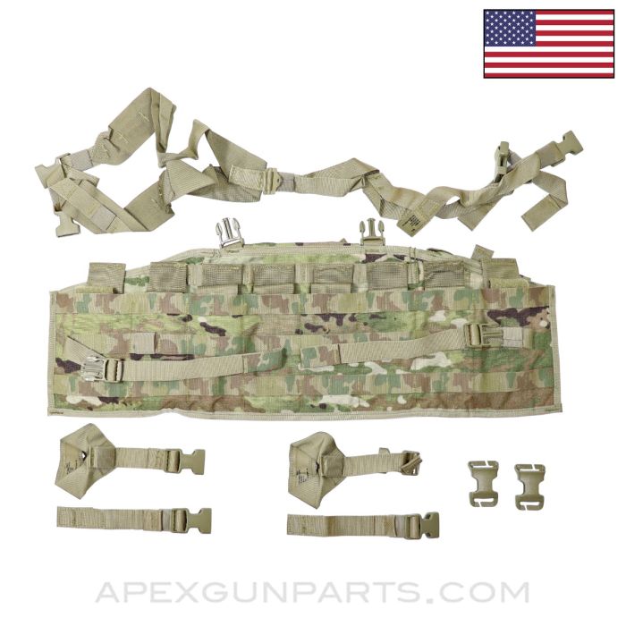 U.S. Tactical Assault Panel Chest Rig Set, Multicam, Includes mounting Straps, *Excellent*