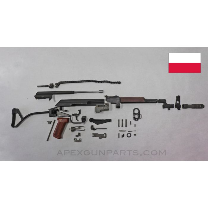 Polish Tantal WZ.88 AK-74 Side Folding Parts Kit, No Lower Handguard, 5.45X39 *Good* 