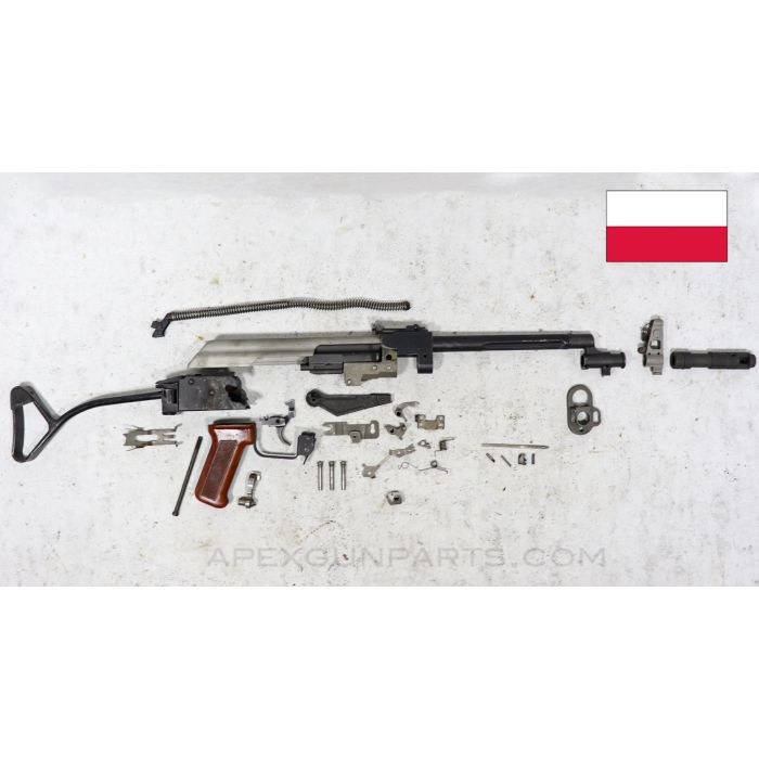 Polish Tantal WZ.88 AK-74 Side Folding Parts Kit, Burst Fire FCG, No Handguards, 5.45X39 *Very Good* 