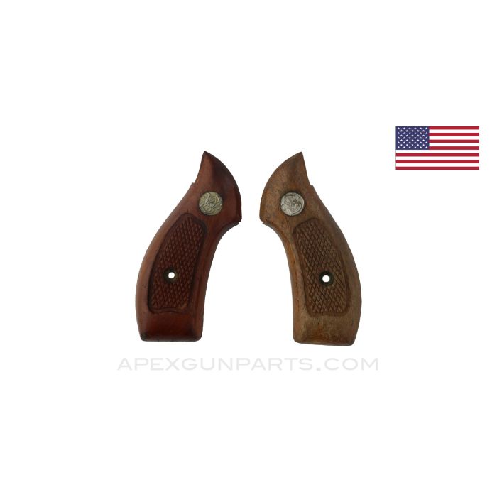 Smith and Wesson .38 Airweight Grips, Wood *Good*