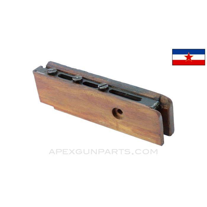Yugoslavian M56 Submachine Gun Fire Control Housing Extension / Hand Guard Support, Wood, 7.62X25 *Good*
