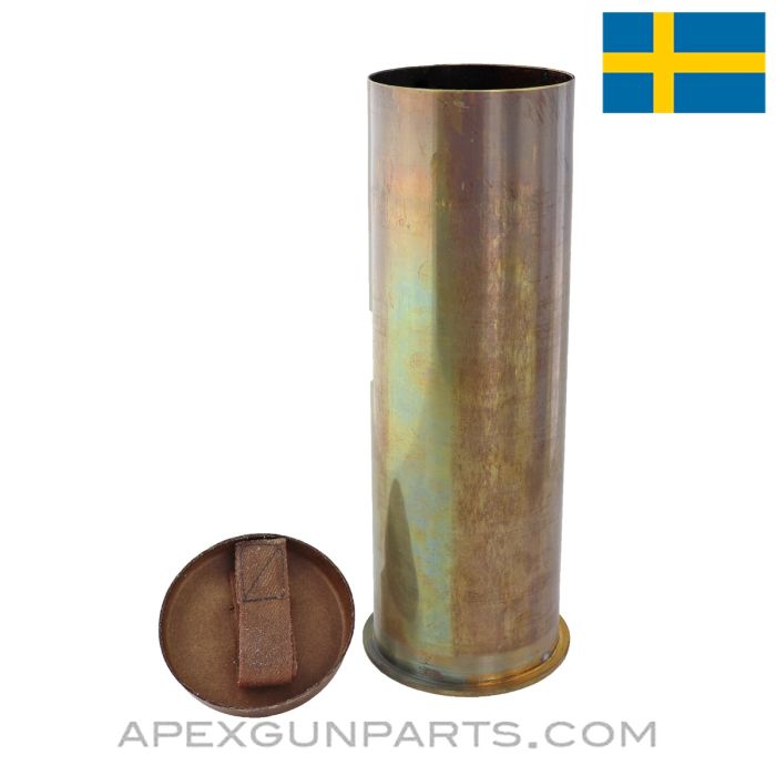 Bofors 75mm Mod28 Unfired Brass Cartridge *NOS* 